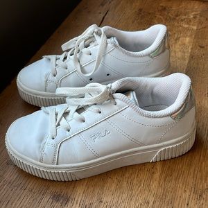 FILA | Bright White Platform Sneakers